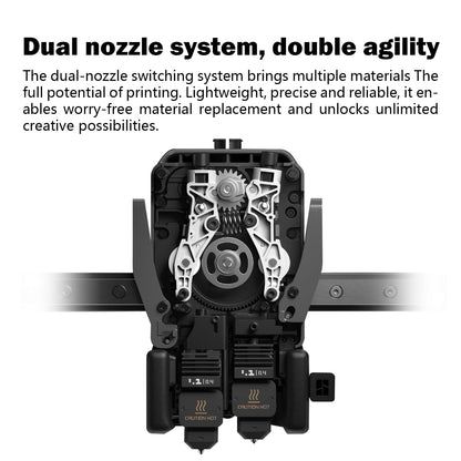 Set de 2 Hotend-uri pentru imprimante 3D Bambu Lab A1 / A1 Mini / H2D Combo, cu duza de 0.4 mm din otel calit, cu 2 sosete din silicon