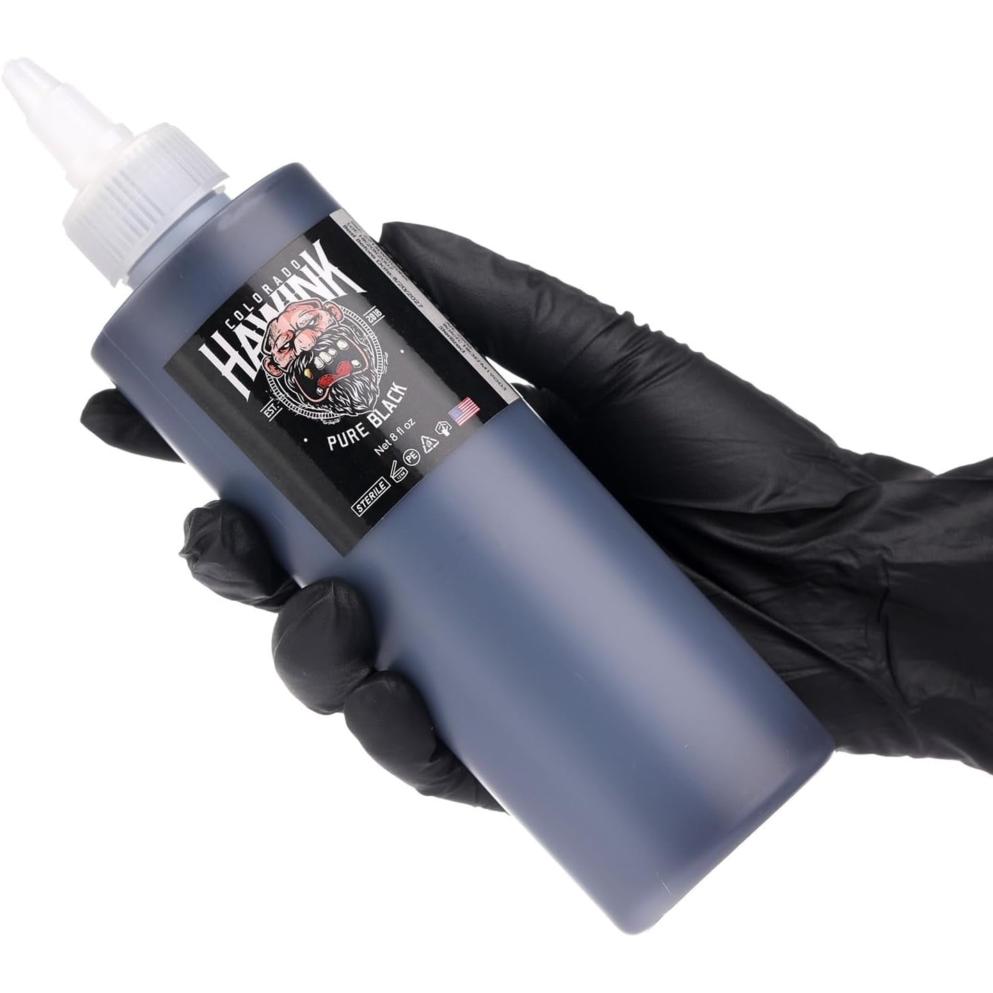 Cerneala pentru tatuaje 240 ml, tus profesional pentru tatuaj, microblading, negru Pure Black