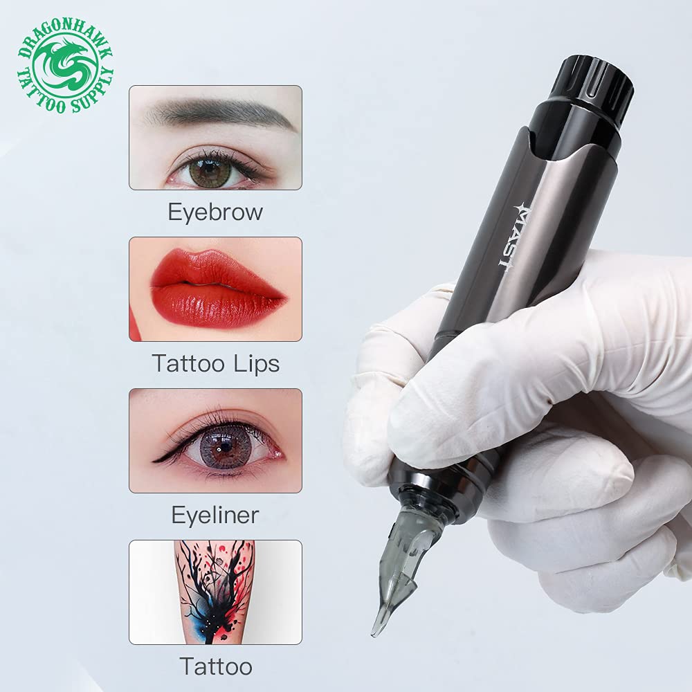 Aparat de tatuaj tip stilou, profesional, pentru Microblading, PMU Artist, sprancene, buze, eyeliner, Mast P10, roz