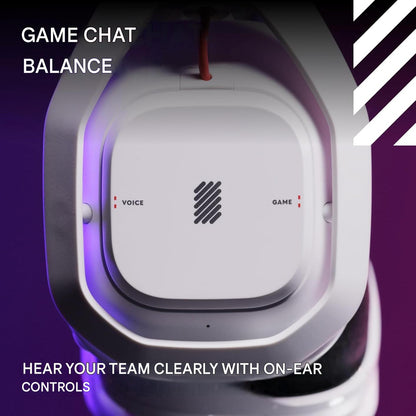 Casti gaming wireless Logitech G Astro A50 LIGHTSPEED Gen 5 cu statie de baza, PRO-G Graphene 40mm, comutare 3 platforme Xbox/PS5/PC/Mac/Switch, Bluetooth, microfon broadcast 48kHz, ANC, autonomie 24h, alb