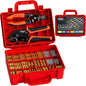 Set cleste sertizare cu 20 tipuri de conectori spada, pini de 2,8 / 3,9 / 4,8 / 6,3 mm, cleste de sertizare 0,25-2,5 mm², cu cleste multifunctional pentru dezizolat fire 0.25 - 2.5 mm², in cutie de transport si depozitare