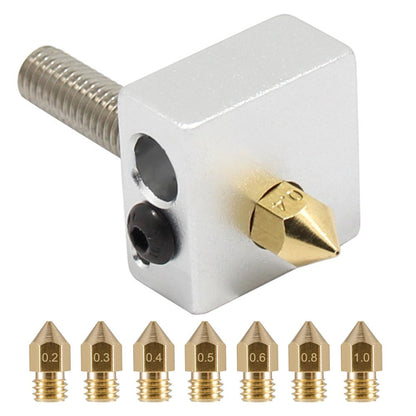 Set duze imprimanta 3D, 29 de piese, de 0.2mm, 0.3mm, 0.4mm, 0.5mm, 0.6mm, 0.8mm, 1.0mm, filet M6 1.75mm, cu 5 accesorii de curatare