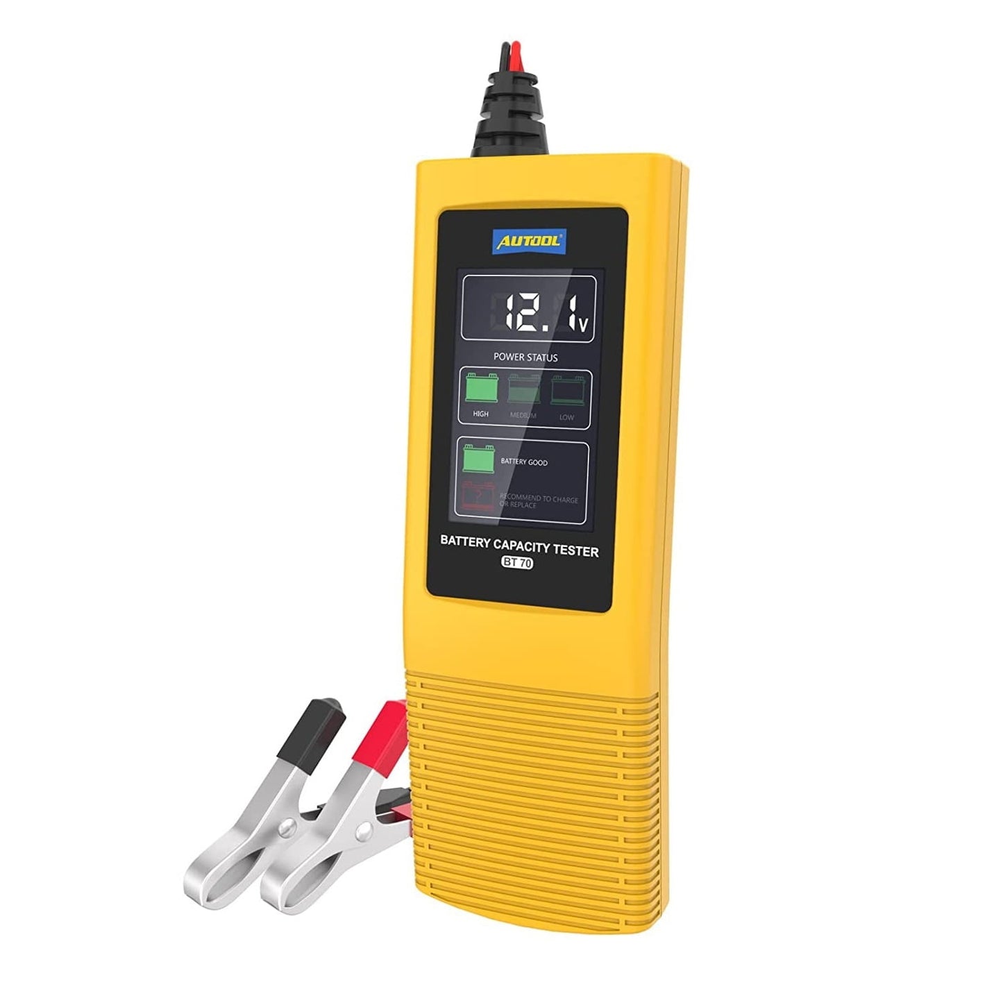Tester baterie auto 12-24V, cu ecran LCD, pentru acumulator auto, camion, rulota, domeniu masurare 8V-30V cu functie sonora
