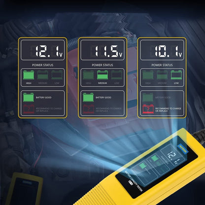 Tester baterie auto 12-24V, cu ecran LCD, pentru acumulator auto, camion, rulota, domeniu masurare 8V-30V cu functie sonora