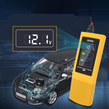 Tester baterie auto 12-24V, cu ecran LCD, pentru acumulator auto, camion, rulota, domeniu masurare 8V-30V cu functie sonora