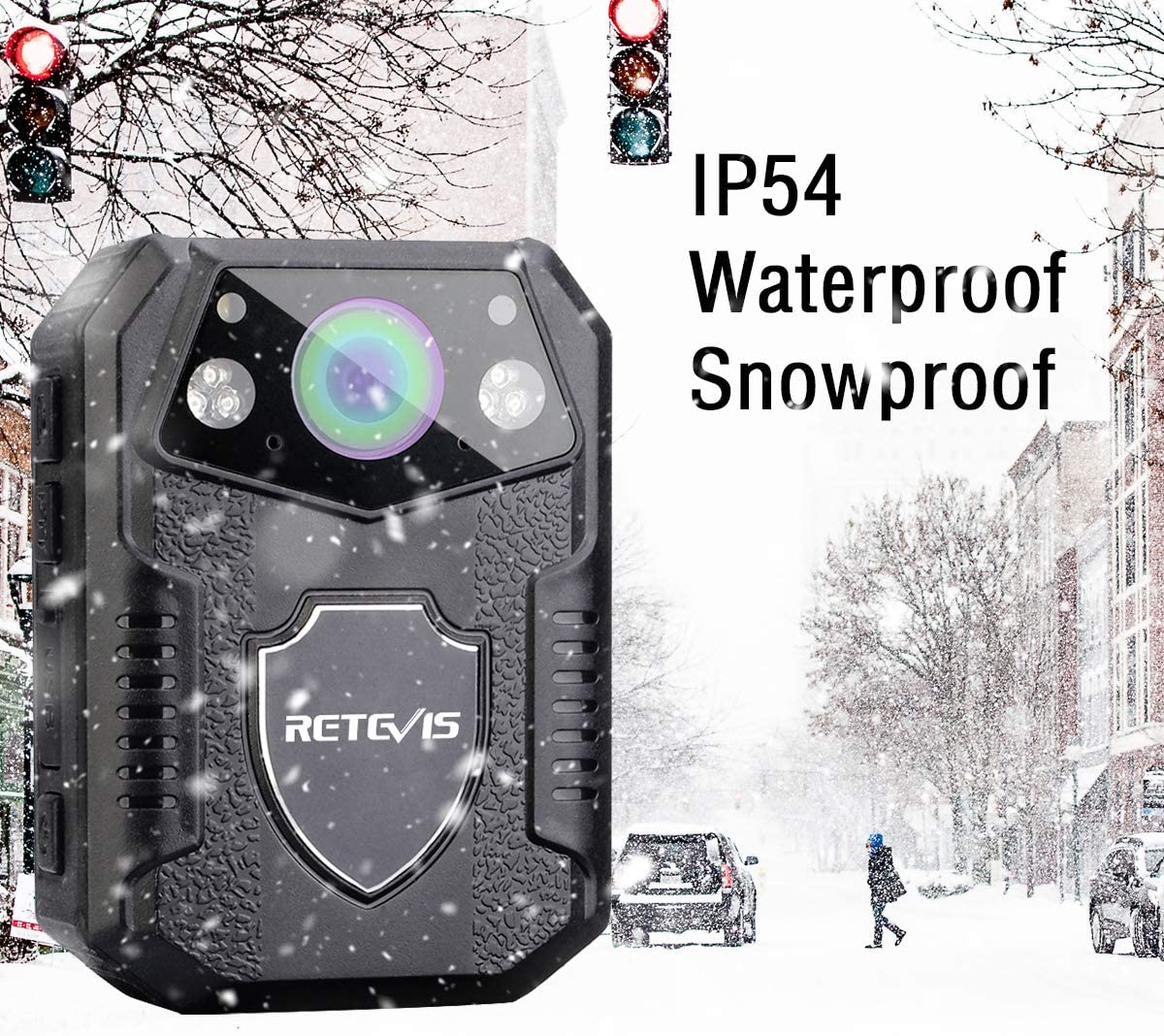 Camera video corporala Body Camera, 21MP, HD 1080P, Nightvision IR, detectare miscare, camp vizual 150°, baterie 2650 mAh, impermeabila IP54