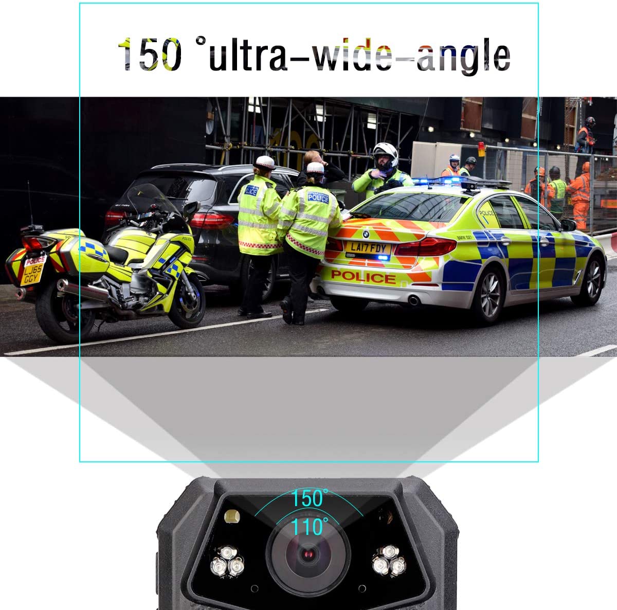 Camera video corporala Body Camera, 21MP, HD 1080P, Nightvision IR, detectare miscare, camp vizual 150°, baterie 2650 mAh, impermeabila IP54