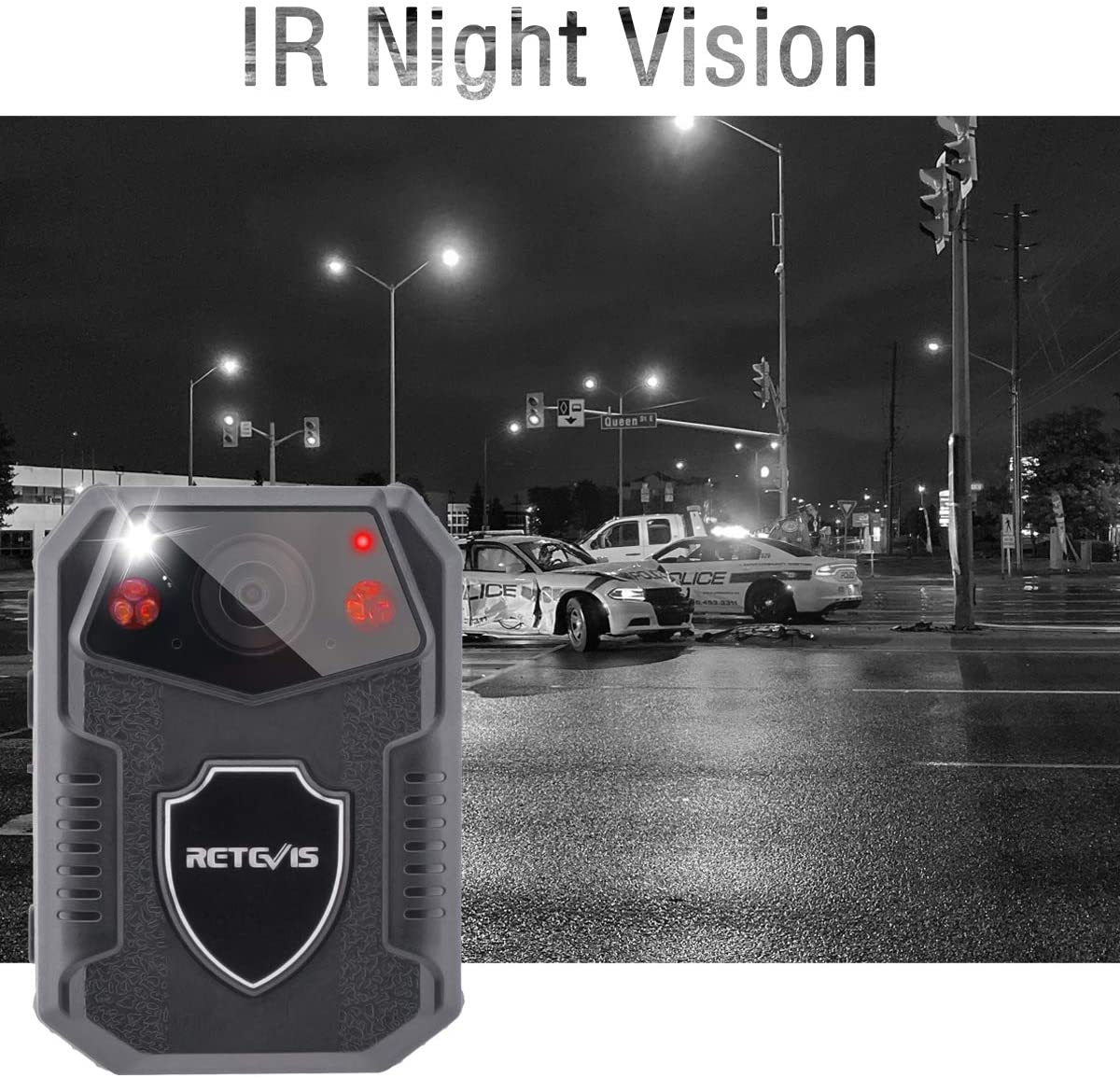 Camera video corporala Body Camera, 21MP, HD 1080P, Nightvision IR, detectare miscare, camp vizual 150°, baterie 2650 mAh, impermeabila IP54