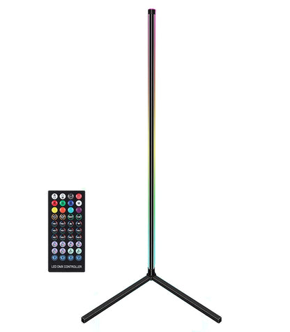 Lampa de podea LED RGB cu Bluetooth si telecomanda, 356 moduri iluminare, 10 niveluri luminozitate, control muzical, slim, 156 cm