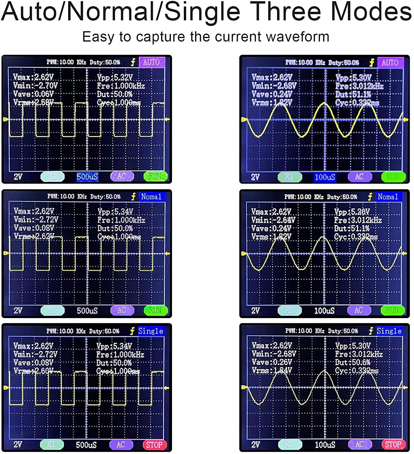 Osciloscop digital cu ecran 2,4 inch, 1 canal analogic, latime banda 0 - 200 kHz, Quimat DSO138