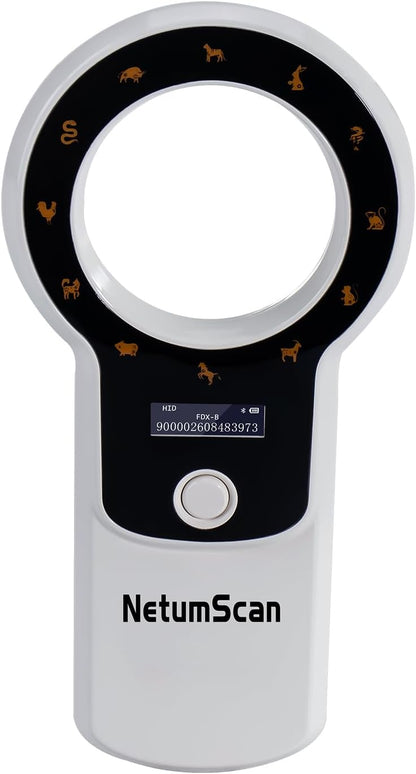 Cititor cipuri animale portabil, cu display OLED, reincarcabil, suporta tehnologie ISO 11784/11785 si ID64 RFID, stocare date, pentru caini, pisici si crotalii ureche