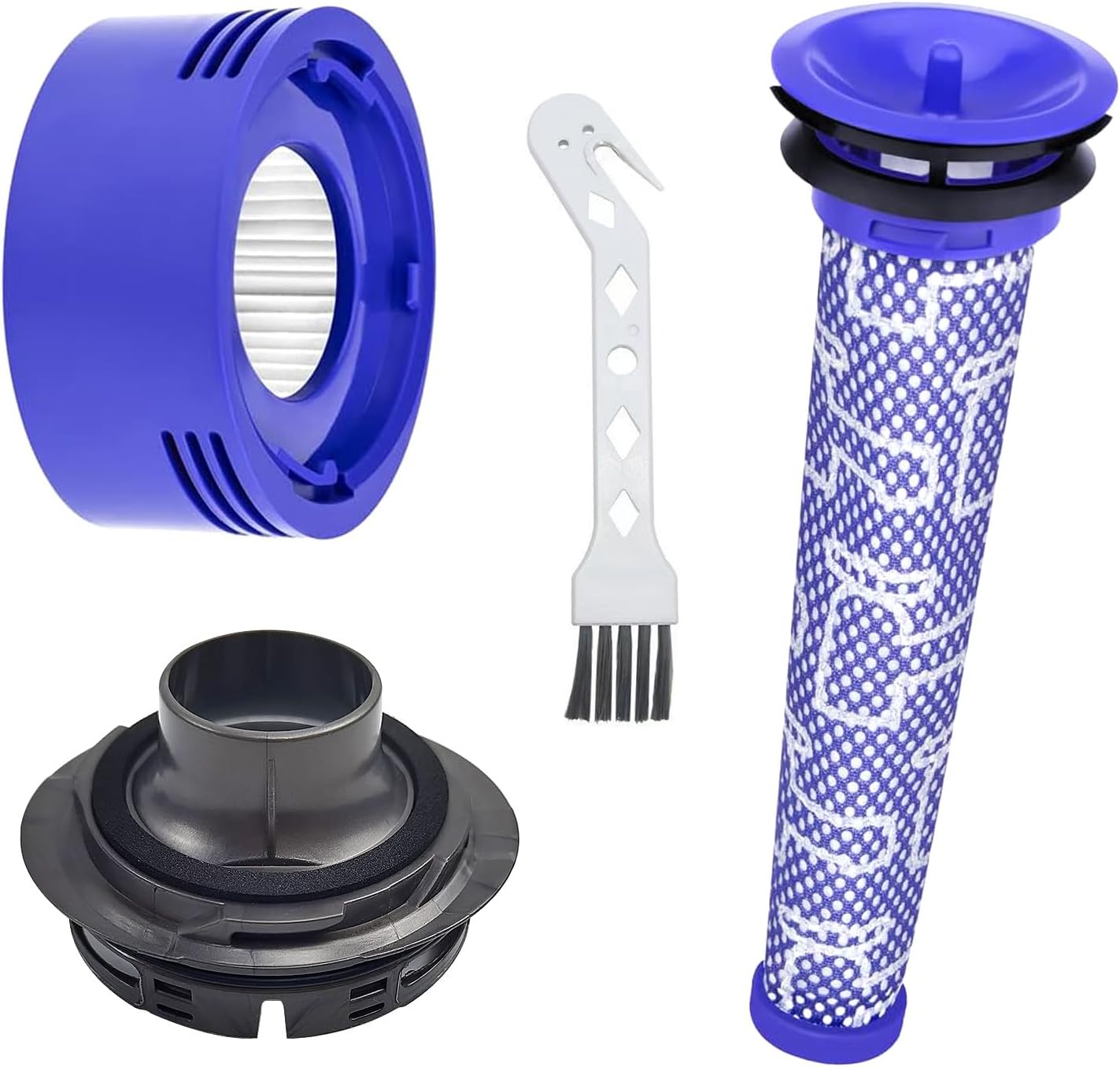 Set filtru HEPA pentru Dyson V7 V8, pre si post motor, lavabile, accesorii aspirator cu capac motor