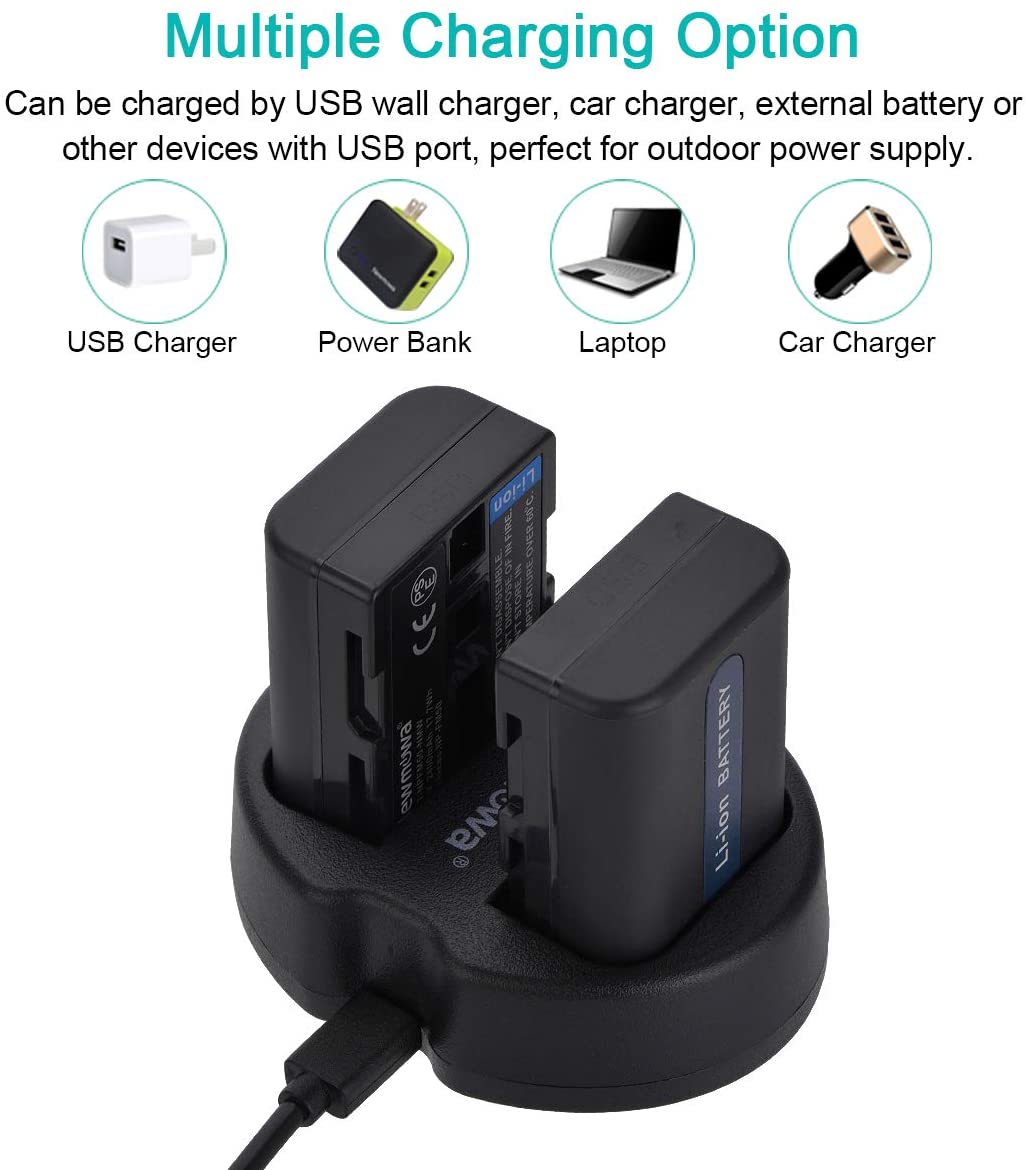 Set de 2 acumulatori NP-FM50 2400 mAh si incarcator dublu pentru Sony NP-FM30, NP-FM51, NP-QM50, NP-QM51, CCD-TRV128, CCD-TR108, CCD-TR208, CCD-TR408, CCD-TR748, CCD-TRV106, CCD-TRV107, CCD-TRV108