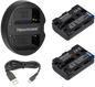 Set de 2 acumulatori NP-FM50 2400 mAh si incarcator dublu pentru Sony NP-FM30, NP-FM51, NP-QM50, NP-QM51, CCD-TRV128, CCD-TR108, CCD-TR208, CCD-TR408, CCD-TR748, CCD-TRV106, CCD-TRV107, CCD-TRV108