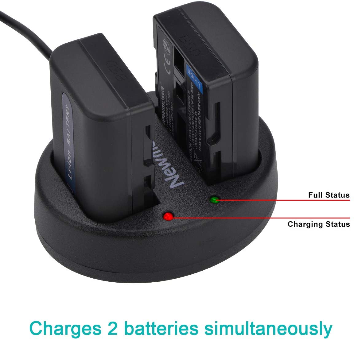 Set de 2 acumulatori NP-FM50 2400 mAh si incarcator dublu pentru Sony NP-FM30, NP-FM51, NP-QM50, NP-QM51, CCD-TRV128, CCD-TR108, CCD-TR208, CCD-TR408, CCD-TR748, CCD-TRV106, CCD-TRV107, CCD-TRV108