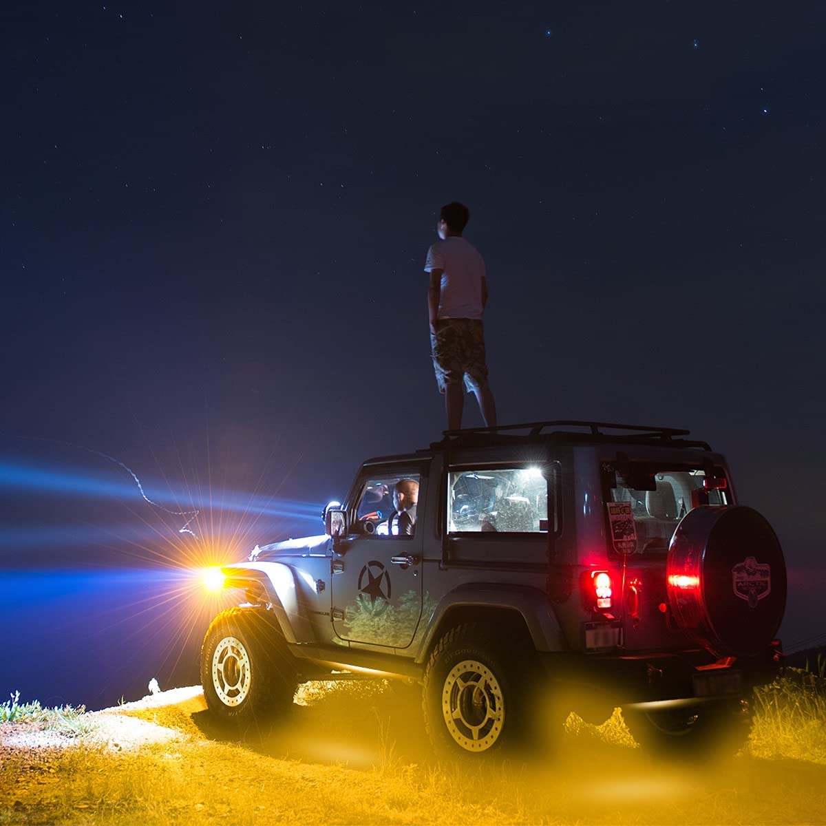 Kit banda LED RGB auto exterior, sub caroserie, lumini ambientale profesionale cu control prin aplicatie si control muzical, 7 culori si 16 moduri, 2 x 120 cm, 2 x 90 cm