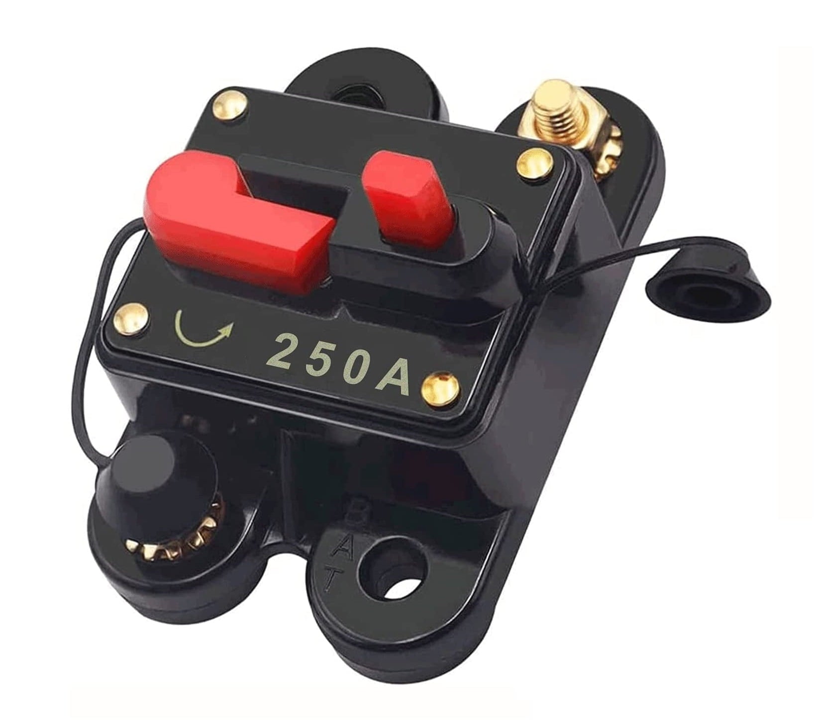 Intrerupator auto 12-48V, siguranta automata cu resetare manuala, circuit breaker impermabil pentru masina, camion, caravana, barca, 11 AWG, 250A