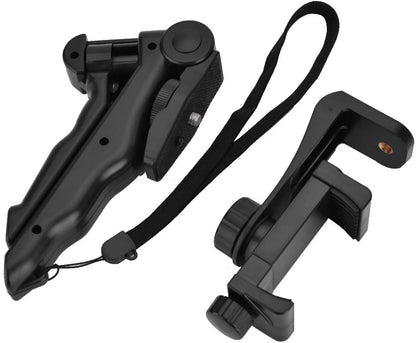 Trepied portabil pentru telefon, suport smartphone reglabil, compact si pliabil, negru