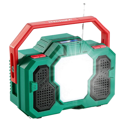 Radio camping portabil cu Bluetooth, lanterna LED 1500 Lm, powerbank 8000 mAh cu port USB, pentru calamitati naturale, drumetii, santier