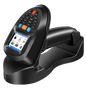 Cititor coduri de bare, scanner 1D, 2D, portabil, cu acumulator incorporat si statie de incarcare, cu ecran LCD de 2,2 inch, wireless, negru