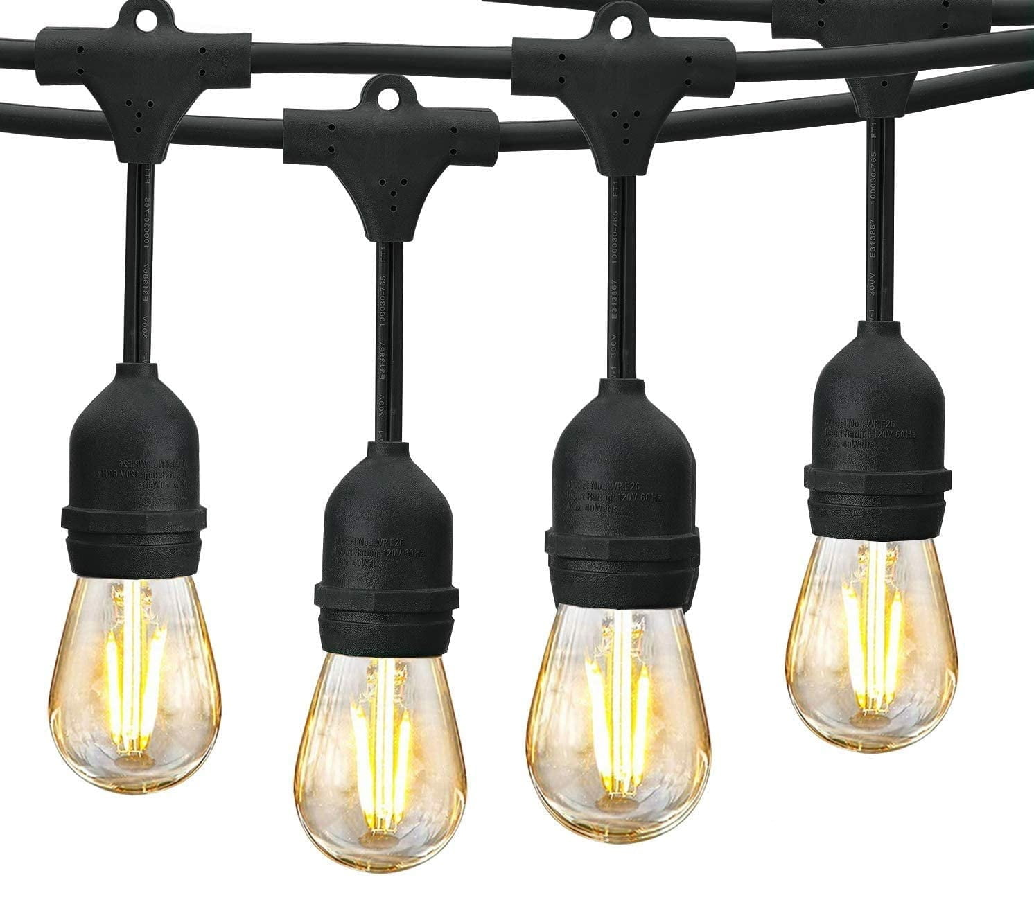 Ghirlanda luminoasa LED, 30 m, 30 de becuri dimabile, impermeabila IP65, 2700 K, clasa de energie A+