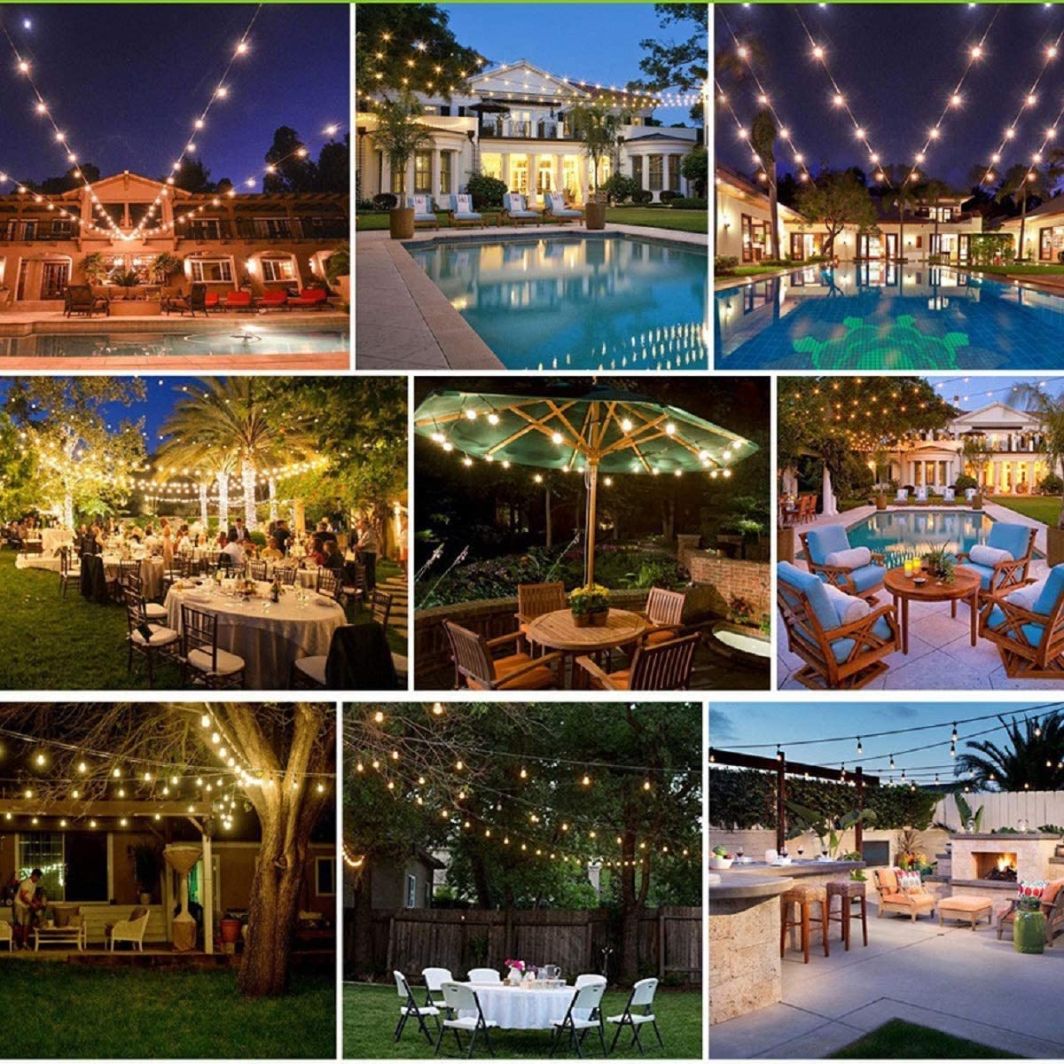 Ghirlanda luminoasa LED, 30 m, 30 de becuri dimabile, impermeabila IP65, 2700 K, clasa de energie A+