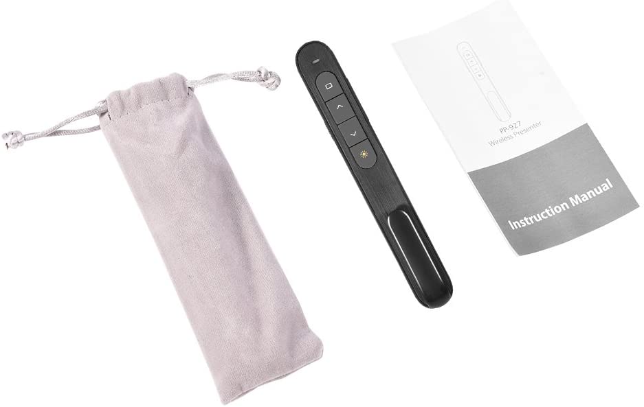 Laser de prezentare wireless 2.4GHz, presenter USB, 100m, pointer cu buton pornire oprire, negru