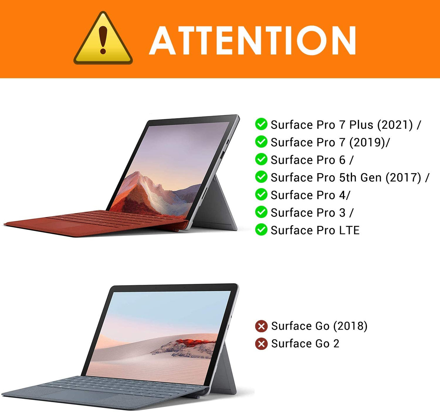 Tastatura Bluetooth compatibila cu  Surface Pro 7 Plus, 7, 6, a 5-a generatie 2017, 4, 3, Pro LTE, cu taste iluminate, baterie integrata, Querty, Gri