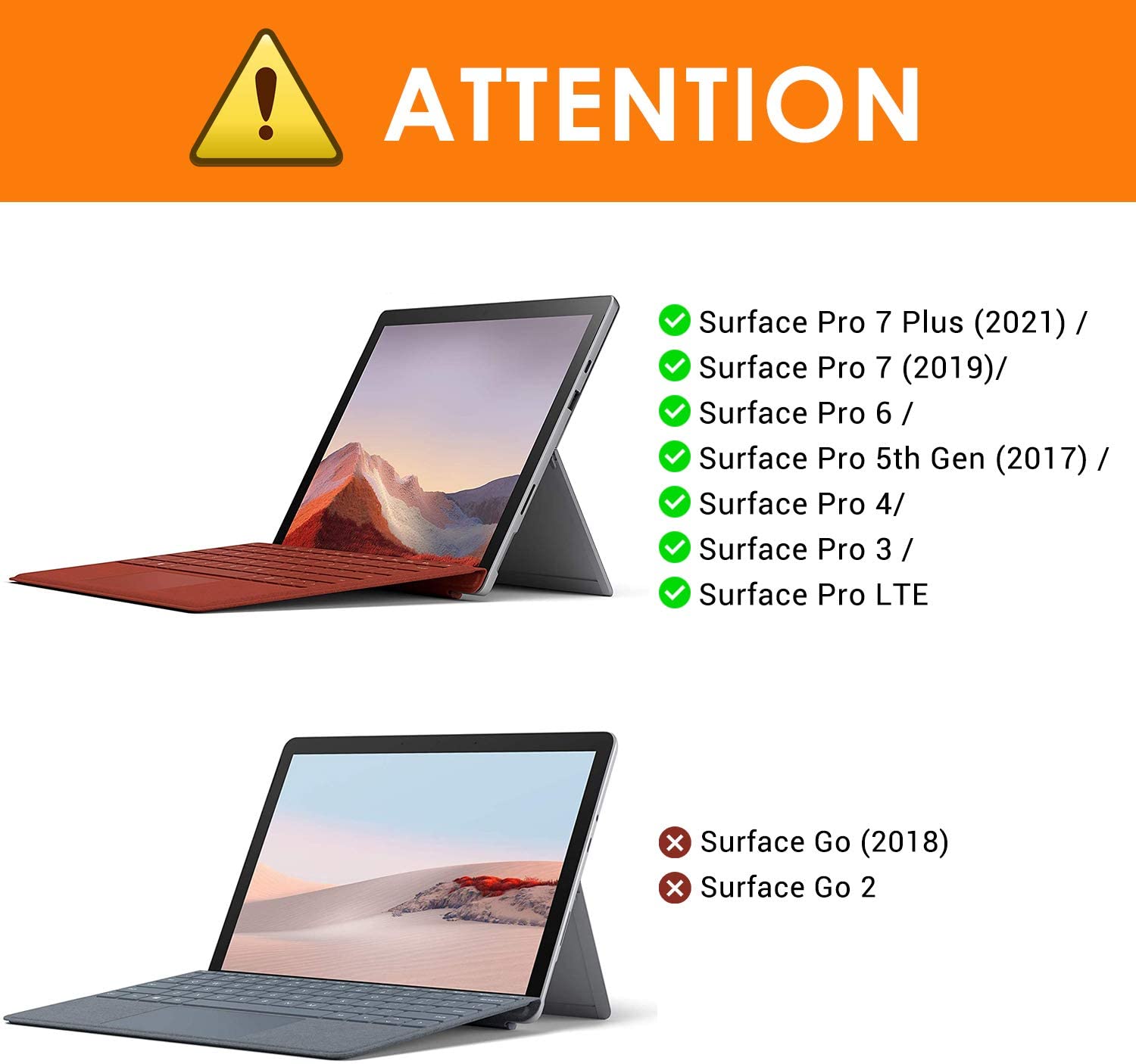 Tastatura Bluetooth compatibila cu  Surface Pro 7 Plus, 7, 6, a 5-a generatie 2017, 4, 3, Pro LTE, cu taste iluminate, baterie integrata, Querty, Gri