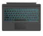 Tastatura Bluetooth compatibila cu  Surface Pro 7 Plus, 7, 6, a 5-a generatie 2017, 4, 3, Pro LTE, cu taste iluminate, baterie integrata, Querty, Gri