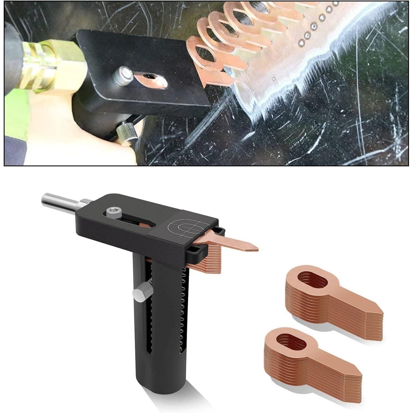 Ejector de inele pentru tras sudura in puncte, instrument de tinichigerie pentru aparat de sudura in puncte, usor de utilizat, negru
