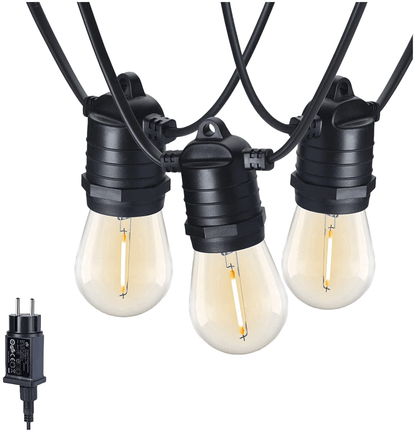 Ghirlanda luminoasa LED, 15 m, cu 15 becuri E27 S14, 12 V, 2700 K, impermeabil IP65, Clasa de energie  A+++
