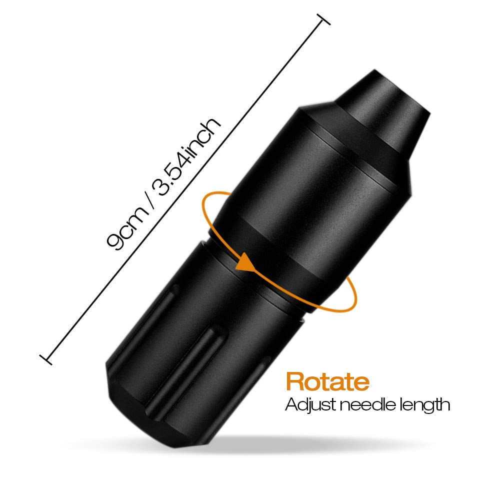 Aparat de tatuaj rotativ profesional 9000 r/min, masina de tatuat din aluminiu, cu cablu RCA, tip stilou