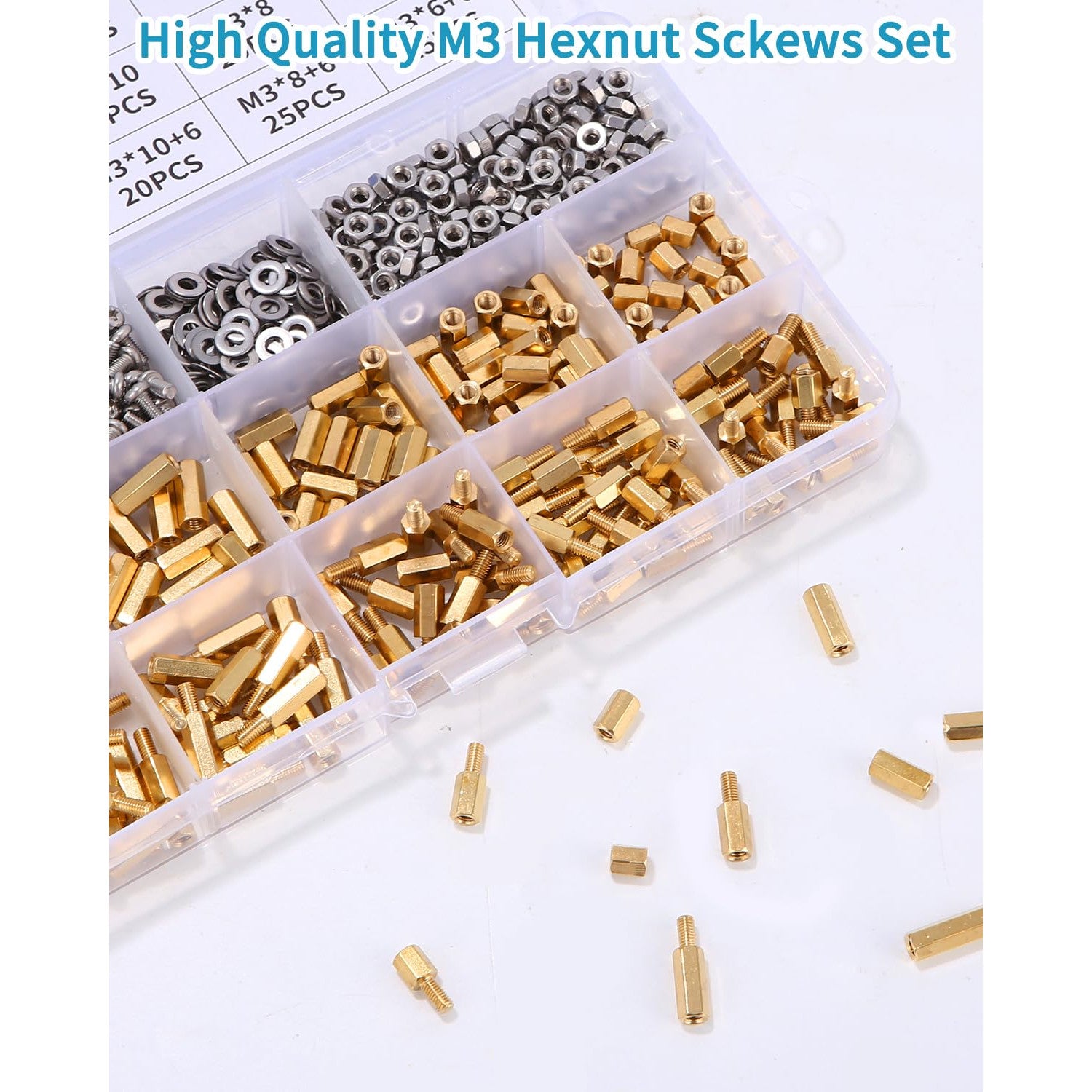 Set distantiere M3, mama-mama si mama-tata, 680 suruburi, piulite hexagonale si saibe, otel inoxidabil, pentru placa PCB, placa de baza Rasberry Pi