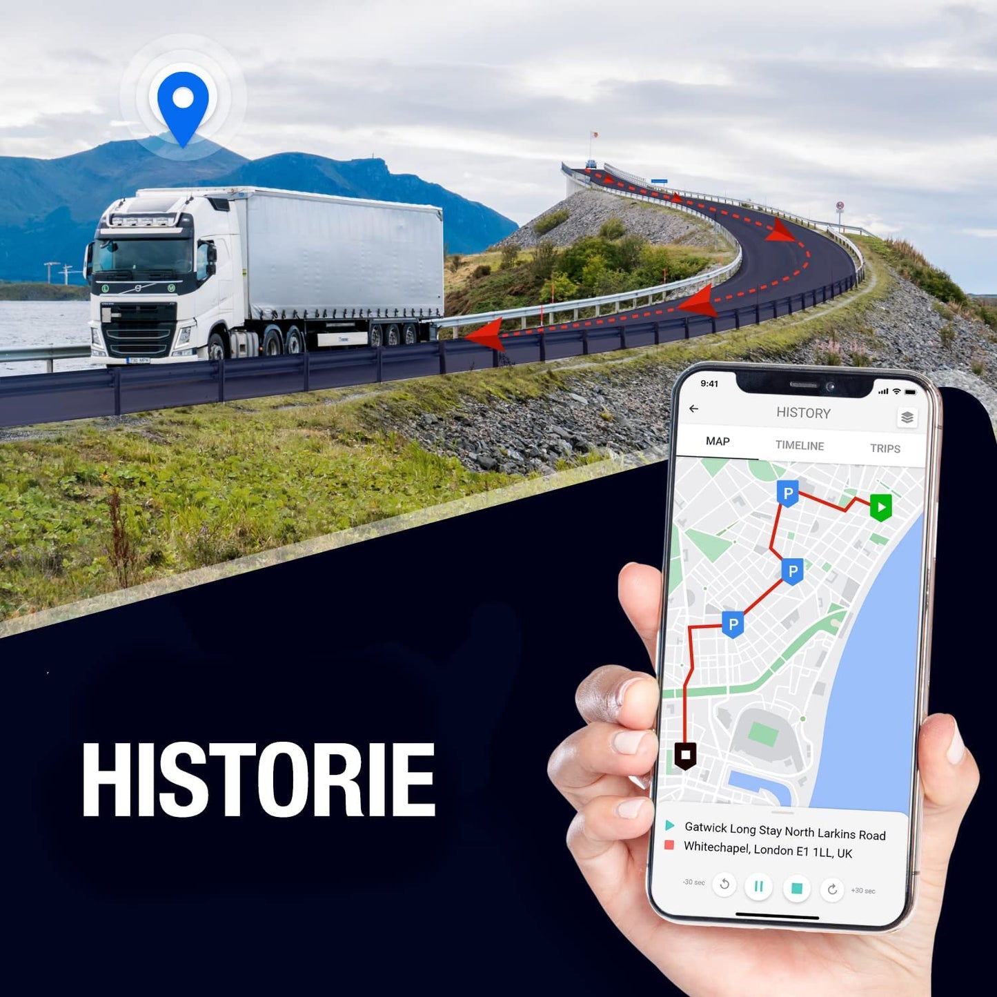 Tracker GPS auto, cu geo-fencing, alarma de miscare, starea bateriei, alarma de viteza, SIM integrat, urmarire live prin aplicatie