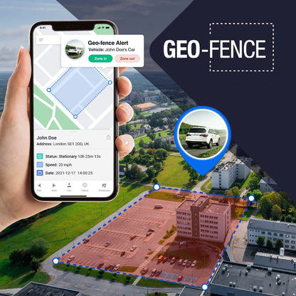Tracker GPS auto, cu geo-fencing, alarma de miscare, starea bateriei, alarma de viteza, SIM integrat, urmarire live prin aplicatie