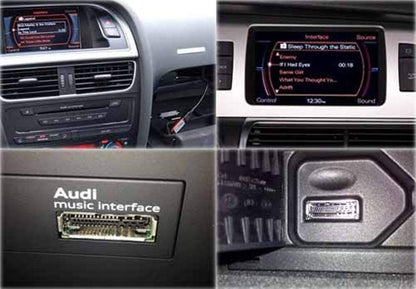 Cablu adaptor AMI MDI MMI AUX jack 3,5mm si USB pentru Audi A3/A4/A5/A6/A8/Q5/Q7/R8/TT, Volkswagen, Seat, Skoda, lungime 2m