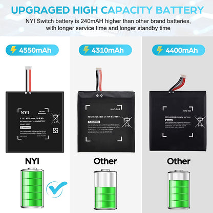 Acumulator HAC-003 4550 mAh compatibil cu Nintendo Switch HAC-001, baterie cu set de scule pentru instalare