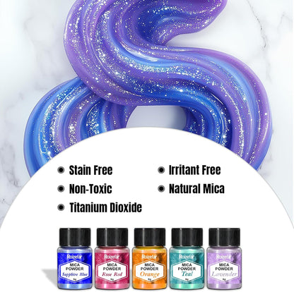 Set pigmenti pudra cu 32 culori metalice 5 g, colorant pulbere metalizata, aditiv multifunctional pentru vopsea, rasina epoxidica, lumanari, slime, sapun
