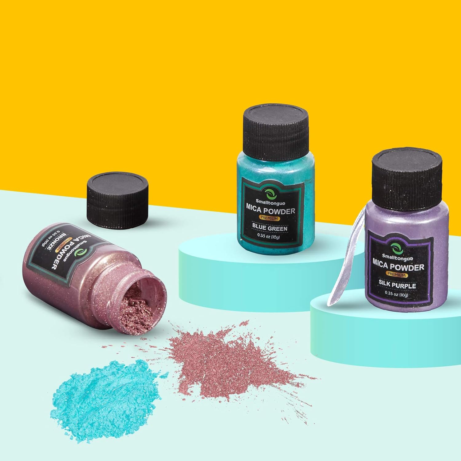 Set pigmenti pudra pentru rasina epoxidica, 72 de culori metalice, 10 g, pudra de mica, pulbere utilizata pentru luciu de buze, sapun, bomba de baie, mestesuguri de arta, colorant de rasina, unghii
