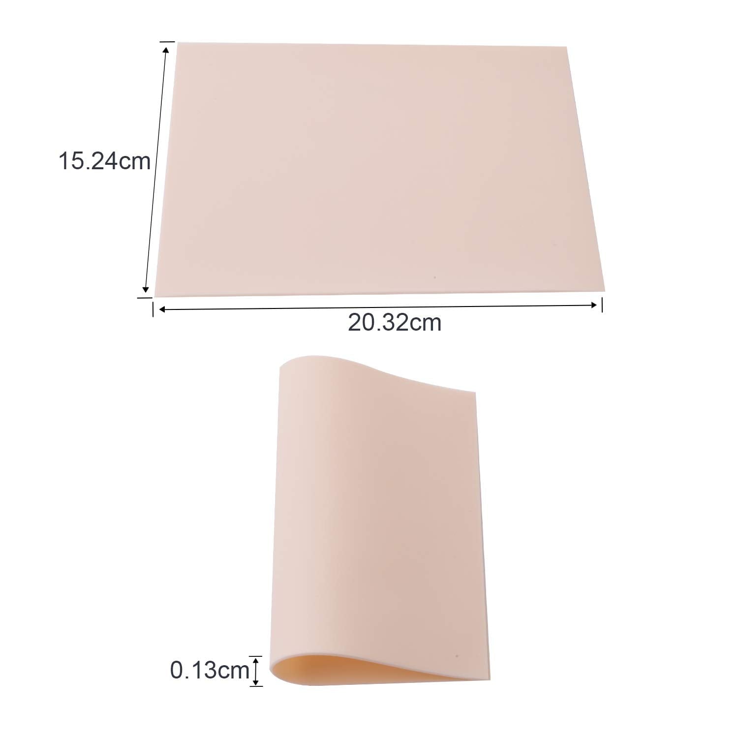 Set 10 piei artificiale practica, piele pentru micropigmentare si tatuaje, cu 2 fete, 20 x 15 cm din cauciuc