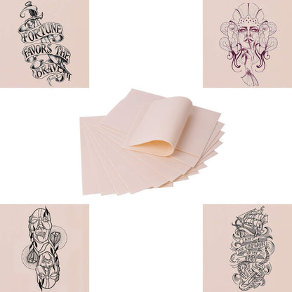 Set 10 piei artificiale practica, piele pentru micropigmentare si tatuaje, cu 2 fete, 20 x 15 cm din cauciuc