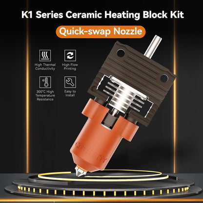 Kit cap de printare, hotend imprimanta 3D Creality K1/K1 Max/K1C, incalzitor ceramic, suporta pana la 300 °C, viteza mare de printare pana la 600 mm/s, multifunctional