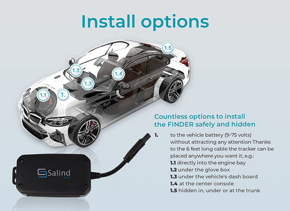 Localizator GPS auto, tracker cu cartela SIM incorporata, cu urmarire live, geo-fence, detalii ruta parcursa, conexiune directa la baterie 9-75V