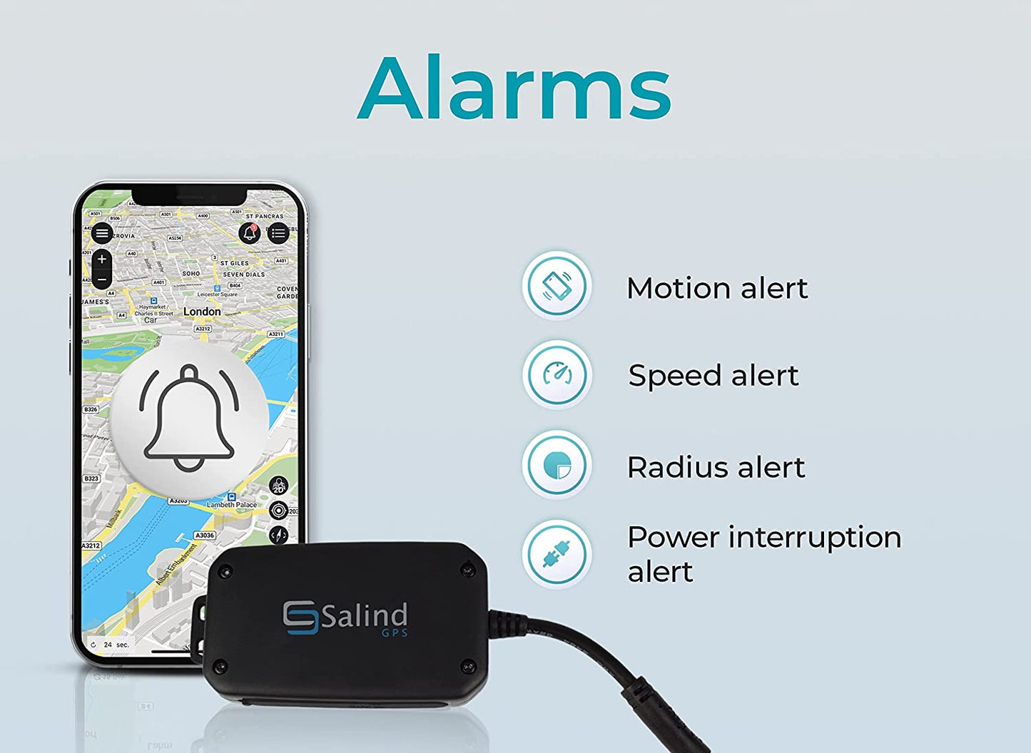 Localizator GPS auto, tracker cu cartela SIM incorporata, cu urmarire live, geo-fence, detalii ruta parcursa, conexiune directa la baterie 9-75V