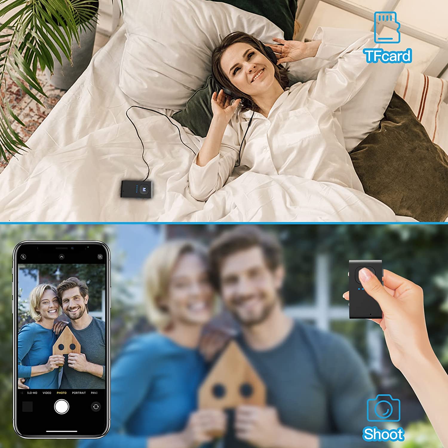 Adaptor Bluetooth 5.0, transmitator si receptor audio cu slot card, mufa jack, cu microfon incorporat, accepta apeluri hands-free, pentru masina, PC, smartphone casti