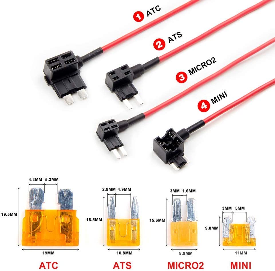 Kit pentru camera de bord cu transformator 12-24V la 5V cu mini USB, cu adaptor circuit suplimentar ACN/ACS/ACU/ACZ si adaptor micro USB, pentru masina, SUV, camion