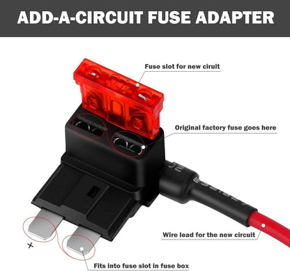 Kit pentru camera de bord cu transformator 12-24V la 5V cu mini USB, cu adaptor circuit suplimentar ACN/ACS/ACU/ACZ si adaptor micro USB, pentru masina, SUV, camion