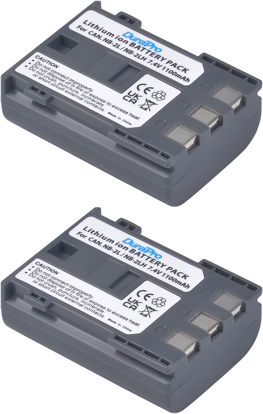 Set de 2 acumulatori NB-2L 1100 mAh si incarcator dual cu ecran LCD si 3 moduri de conectare, pentru Canon EOS 350D 400D MD265 MV960 PowerShot G7 G9 S70 S80 ZR950 ZR960 HG10 HV40