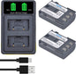 Set de 2 acumulatori NB-2L 1100 mAh si incarcator dual cu ecran LCD si 3 moduri de conectare, pentru Canon EOS 350D 400D MD265 MV960 PowerShot G7 G9 S70 S80 ZR950 ZR960 HG10 HV40